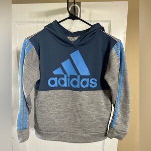 Adidas Kids Hoodie in Blue and Gray